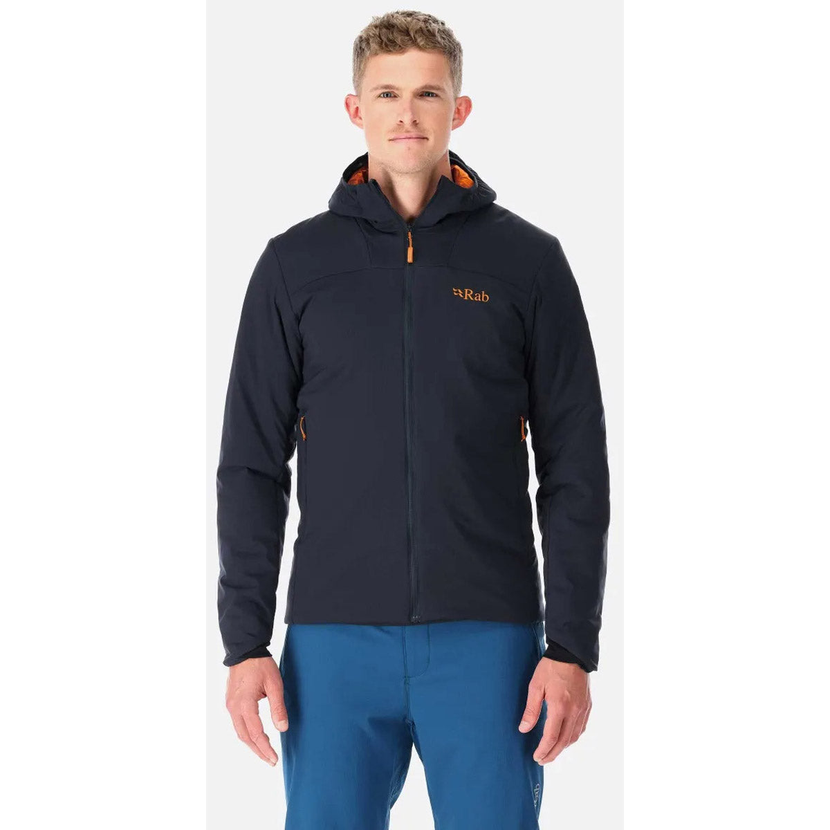 Rab Men&#39;s Xenair Alpine Light Insulated Jacket Ebony (Marmalade)