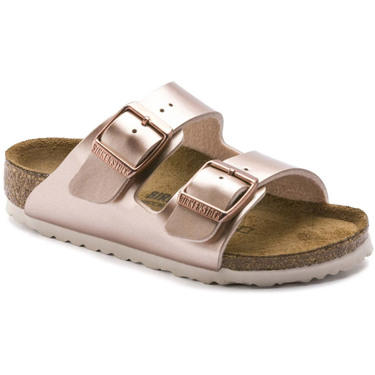 Birkenstock Kids&#39; Arizona Birko-Flor Electric Metallic Copper