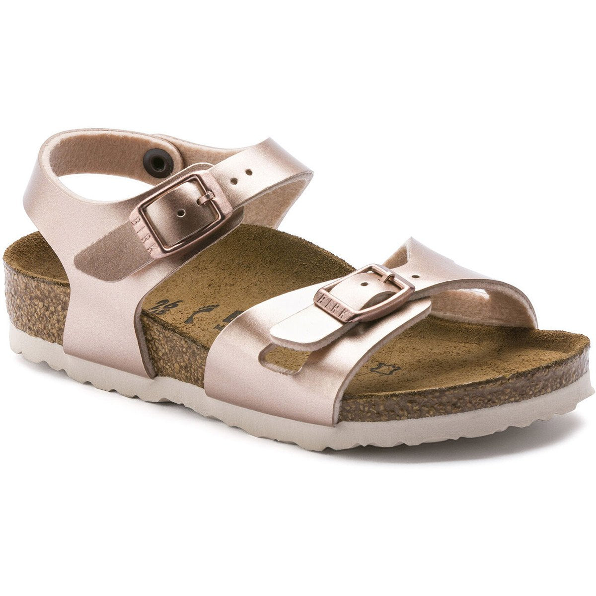 Birkenstock Kids&#39; Rio Birko-Flor Electric Metallic Copper