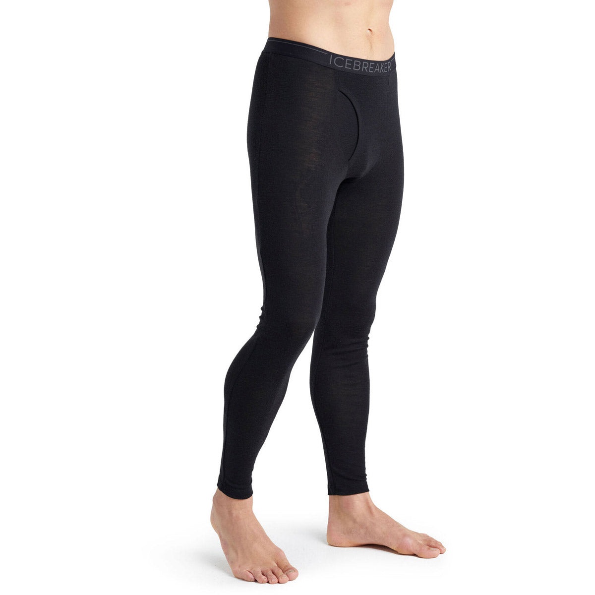 Icebreaker Men&#39;s Merino 175 Everyday Thermal Leggings With Fly Black