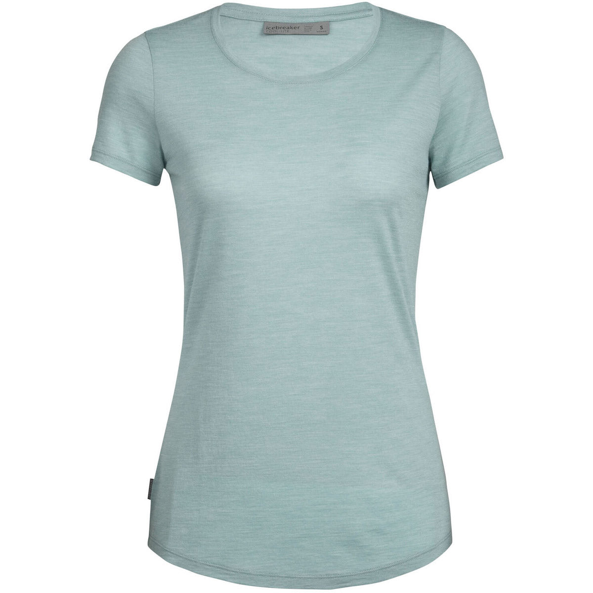 Icebreaker Women&#39;s Cool-Lite Sphere Short Sleeve Low Crewe Hydro Heather