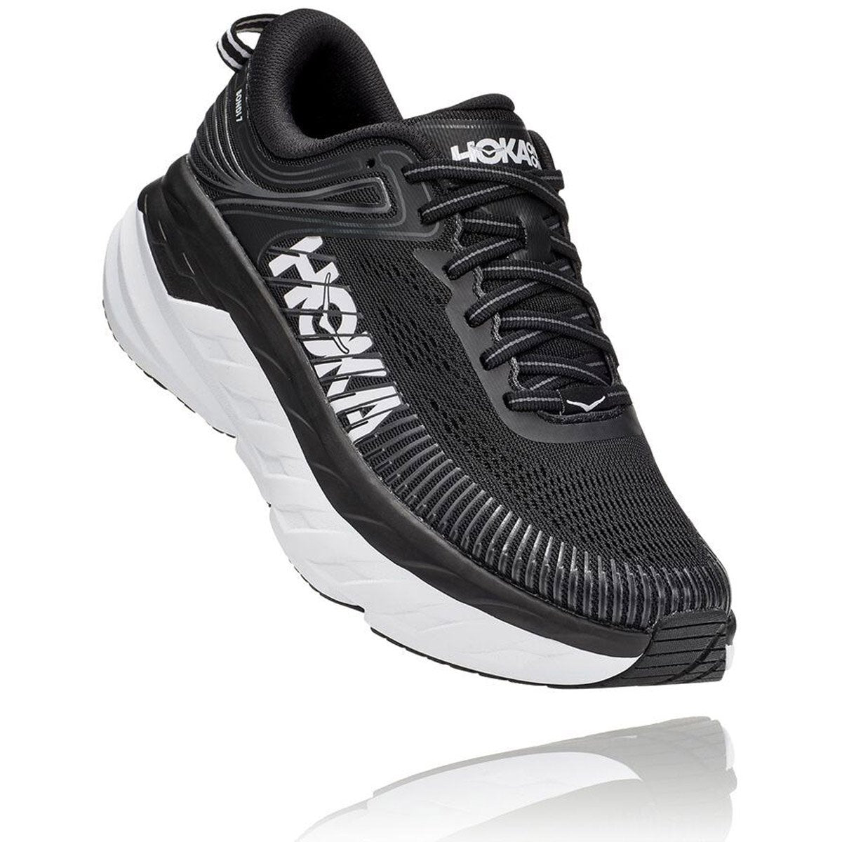 Hoka Men&#39;s Bondi 7 Black / White