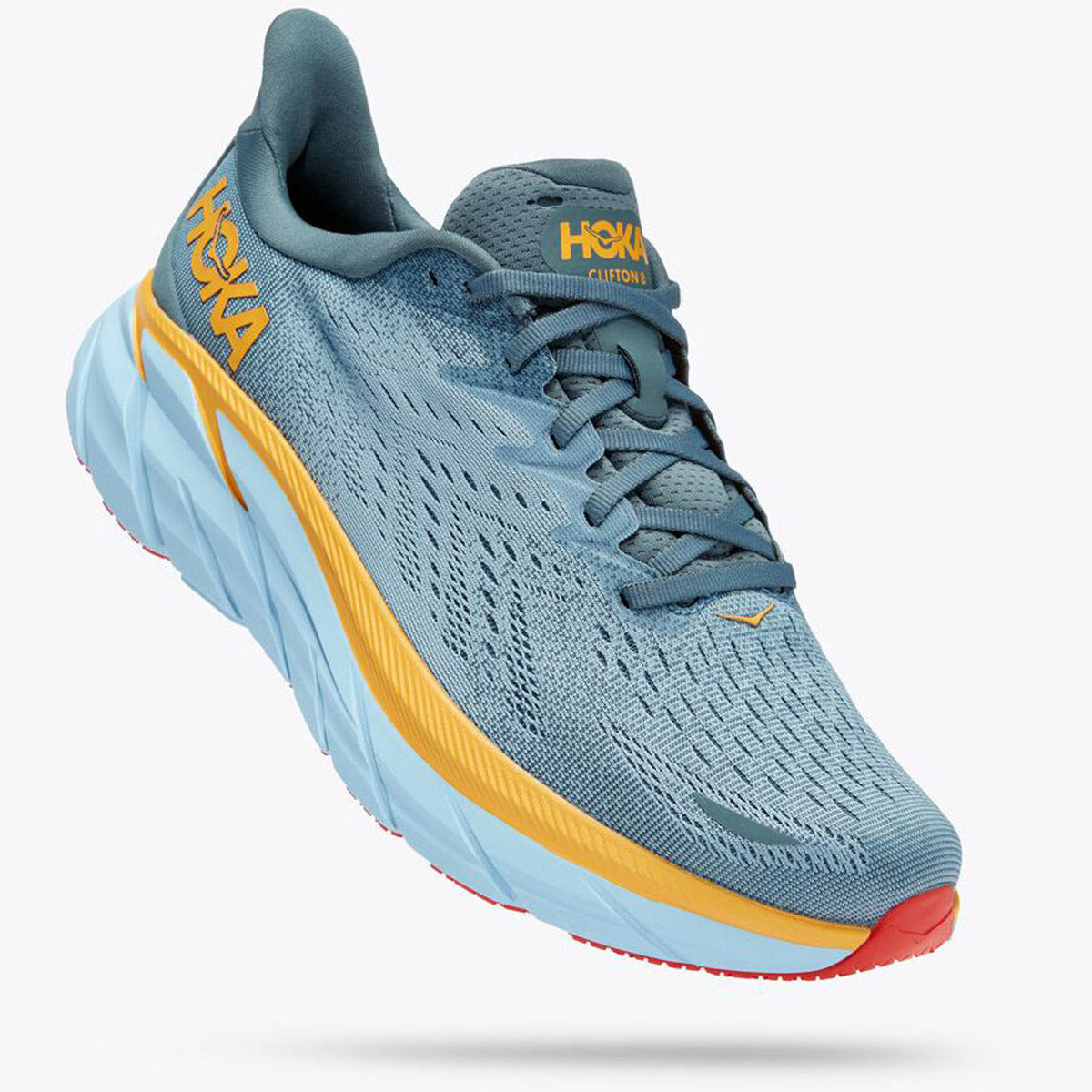 Hoka One One Men&#39;s Clifton 8 - Wide Goblin Blue/Mountain Spring