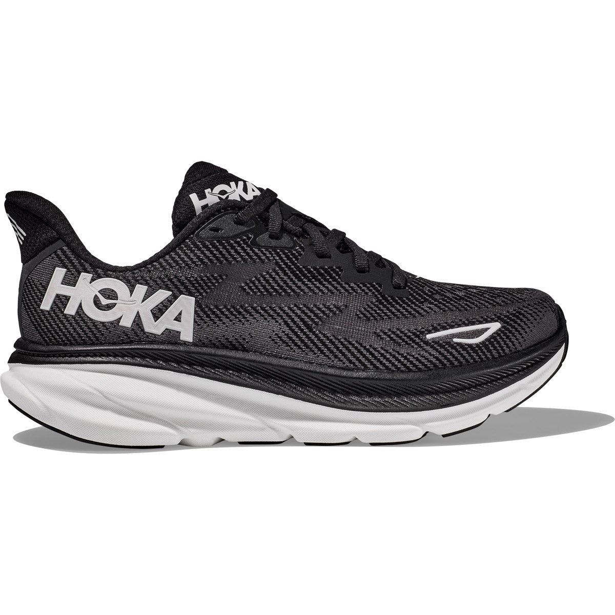 Hoka Women&#39;s Clifton 9 - Wide Black/White