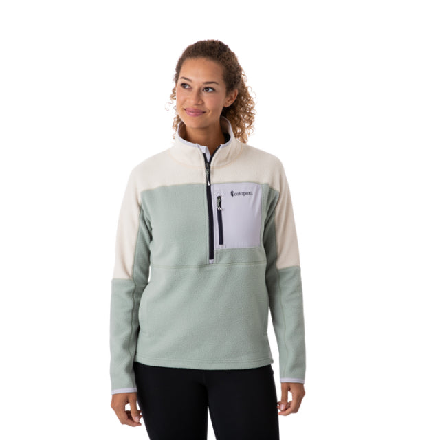 Cotopaxi Women&#39;s Abrazo Half-Zip Fleece Jacket Cream/Bush