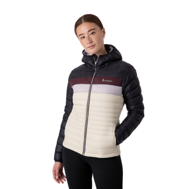 Cotopaxi Women&#39;s Fuego Hooded Down Jacket Black/Cream