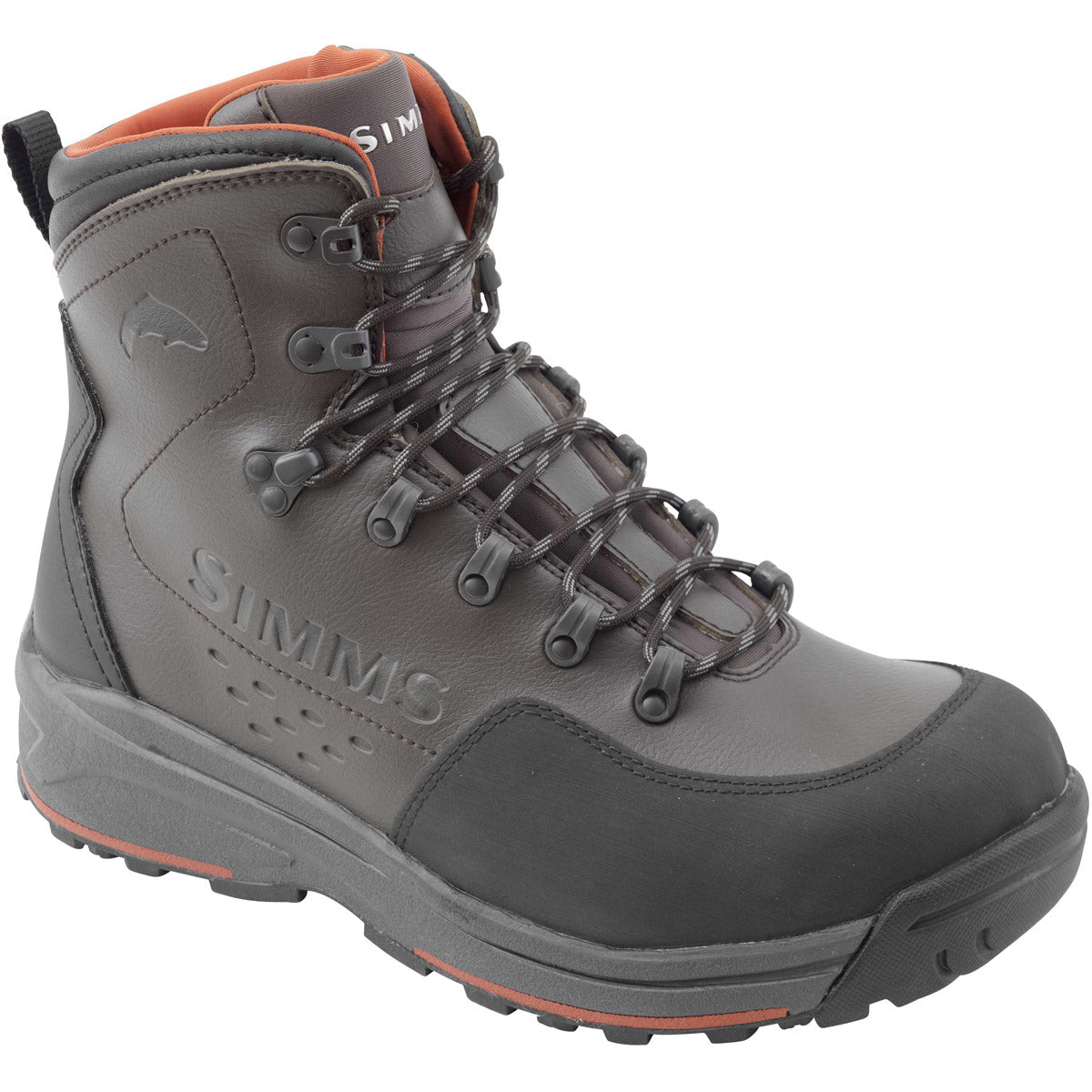 Simms Fishing Men&#39;s Freestone Wading Boots - Rubber Soles Dark Olive