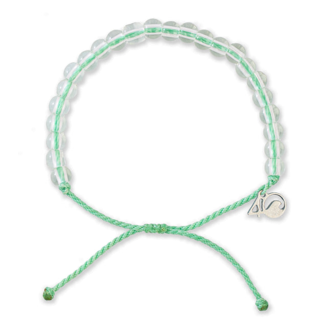 4Ocean Coral Reef Beaded Bracelet Loggerhead Sea Turtle - Sea Foam Green