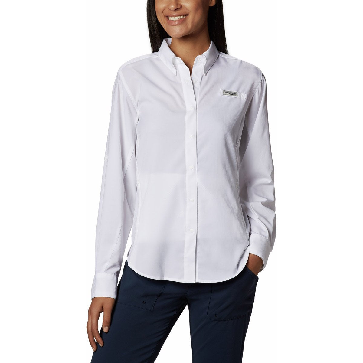 Columbia Women&#39;s PFG Tamiami II Long Sleeve Shirt White