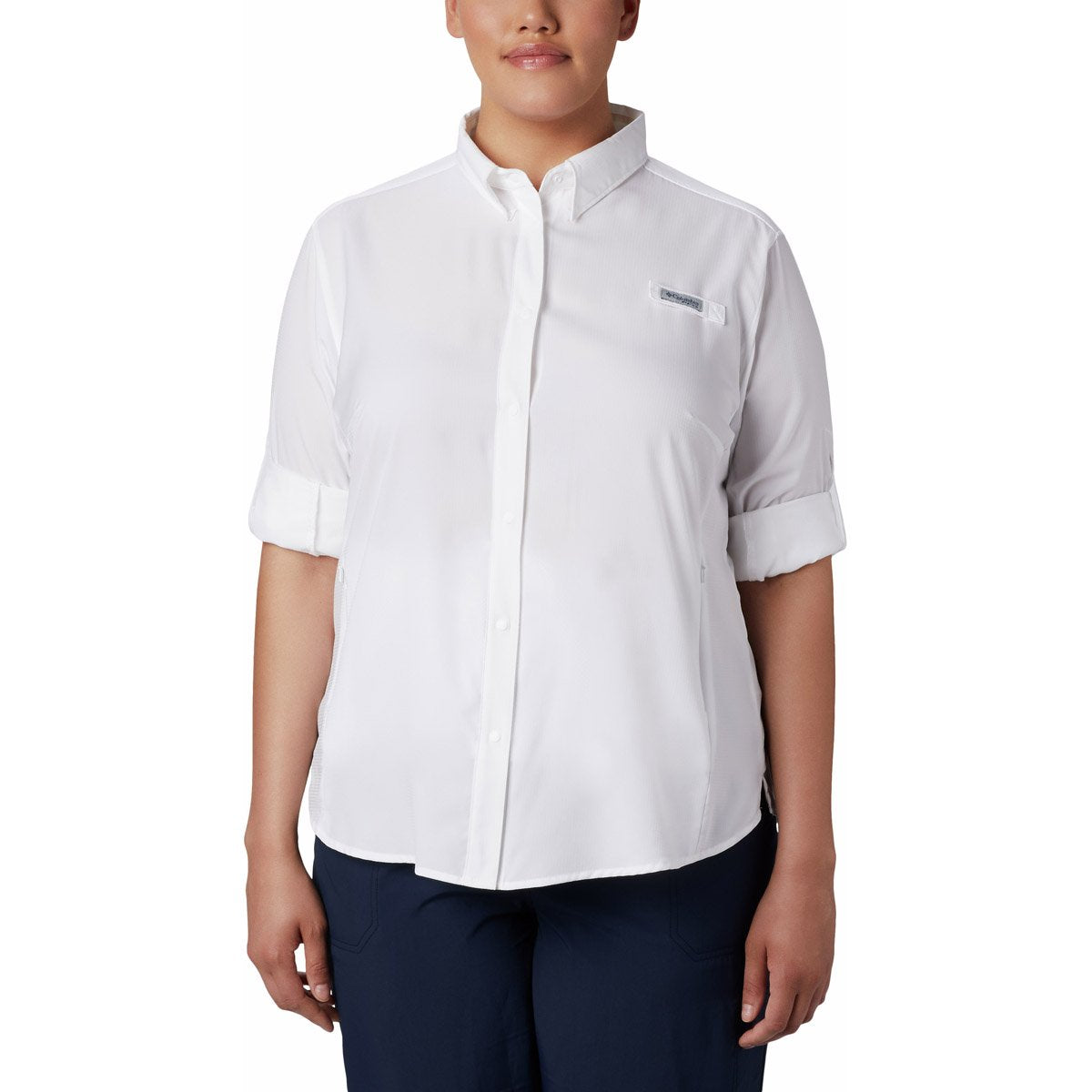 Columbia Women&#39;s Tamiami II Long Sleeve Shirt - Plus Size White