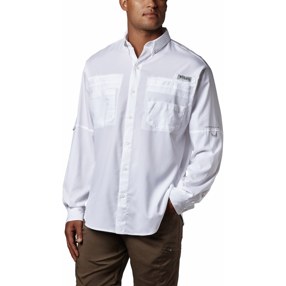 Columbia Men&#39;s PFG Tamiami II Long Sleeve Shirt Carbon