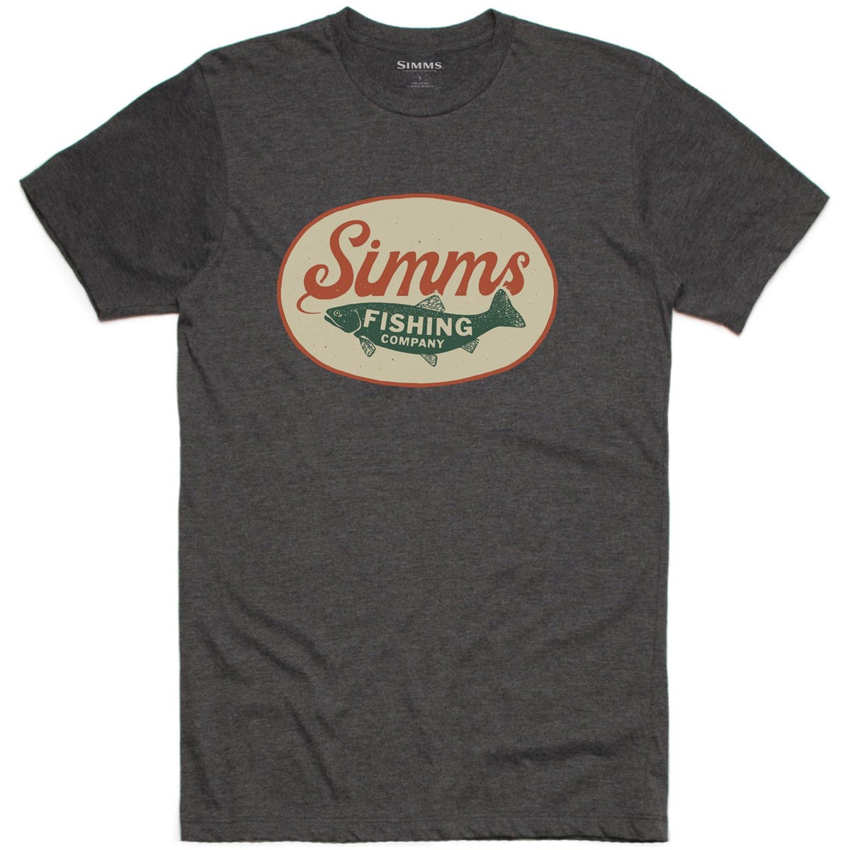 Simms Fishing Men&#39;s Trout Wander T-Shirt Charcoal Heather
