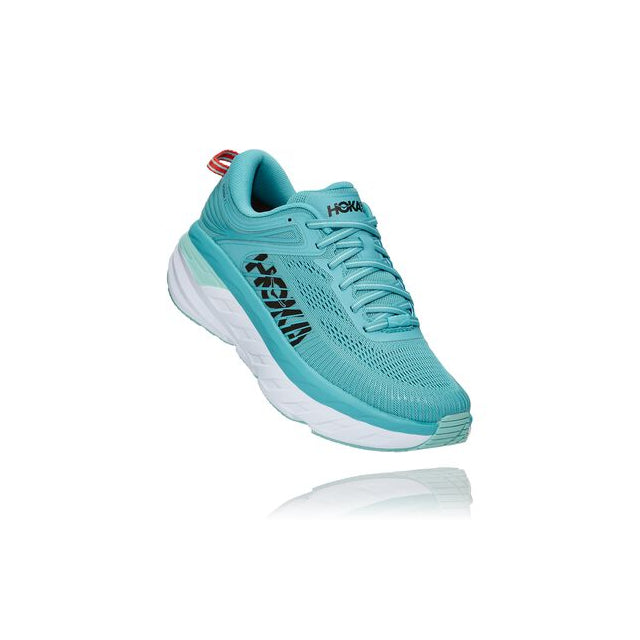 Hoka Women&#39;s Bondi 7 Wide Aquarelle/Eggshell Blue