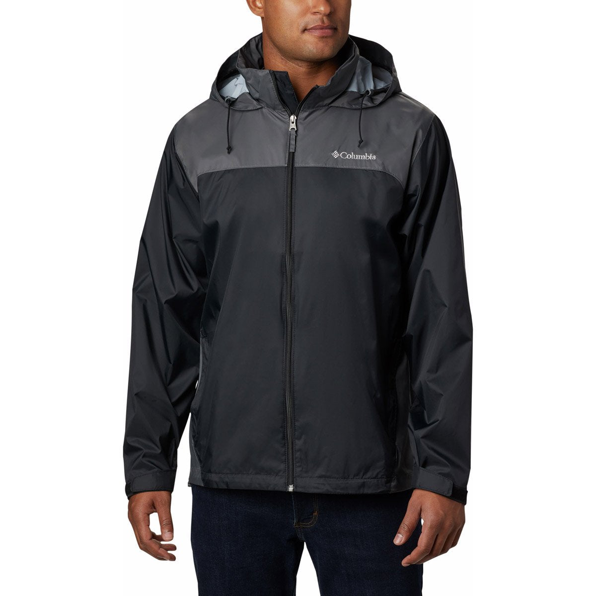 Columbia Men&#39;s Glennaker Lake Rain Jacket Black, Grill