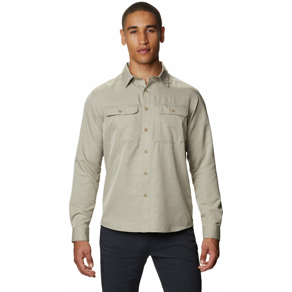Mountain Hardwear Men&#39;s Canyon Long Sleeve Shirt Manta Grey