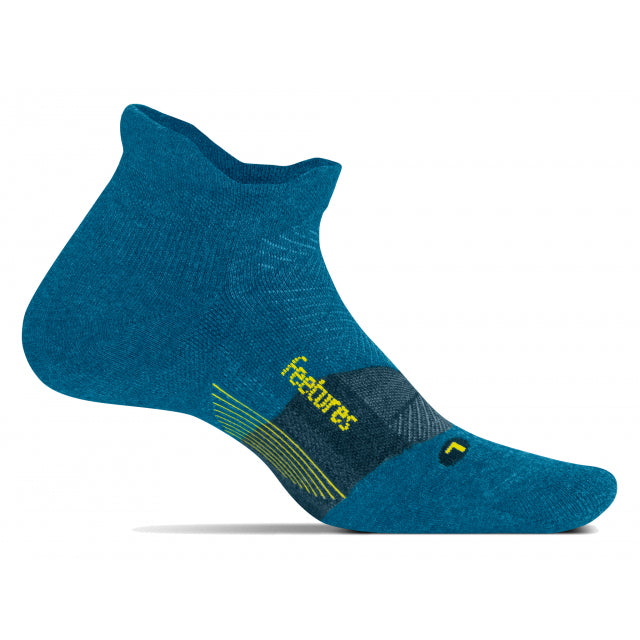 Feetures! Merino 10 Cushion No Show Tab Atlantic Blue