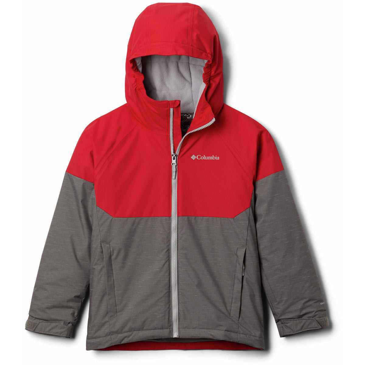 Columbia Boys' Alpine Action II Jacket City Grey Heather/Mountain Red
