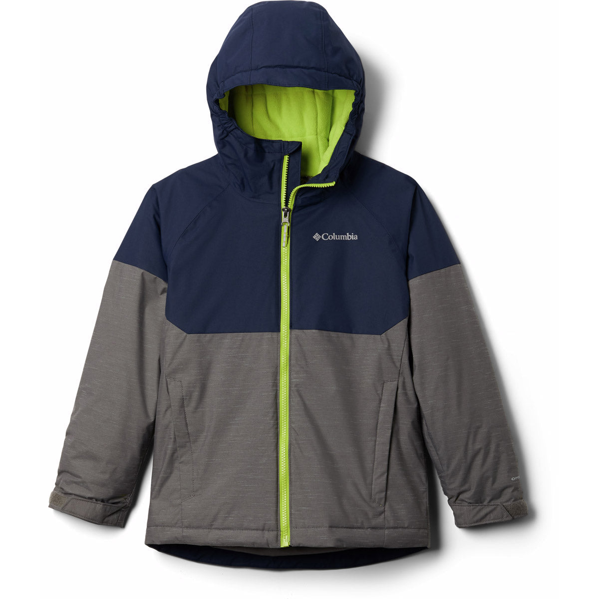 Columbia Boys' Alpine Action II Jacket City Grey Heather/Collegiate Navy