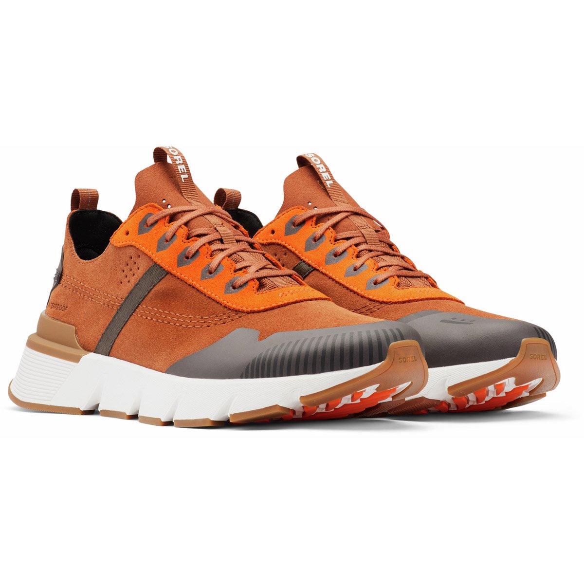 Sorel Men&#39;s Kinetic Rush Waterproof Sneaker Dark Amber/Spark Orange