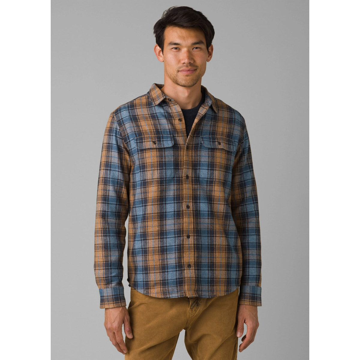 Prana Men&#39;s Westbrook Flannel Shirt Camel