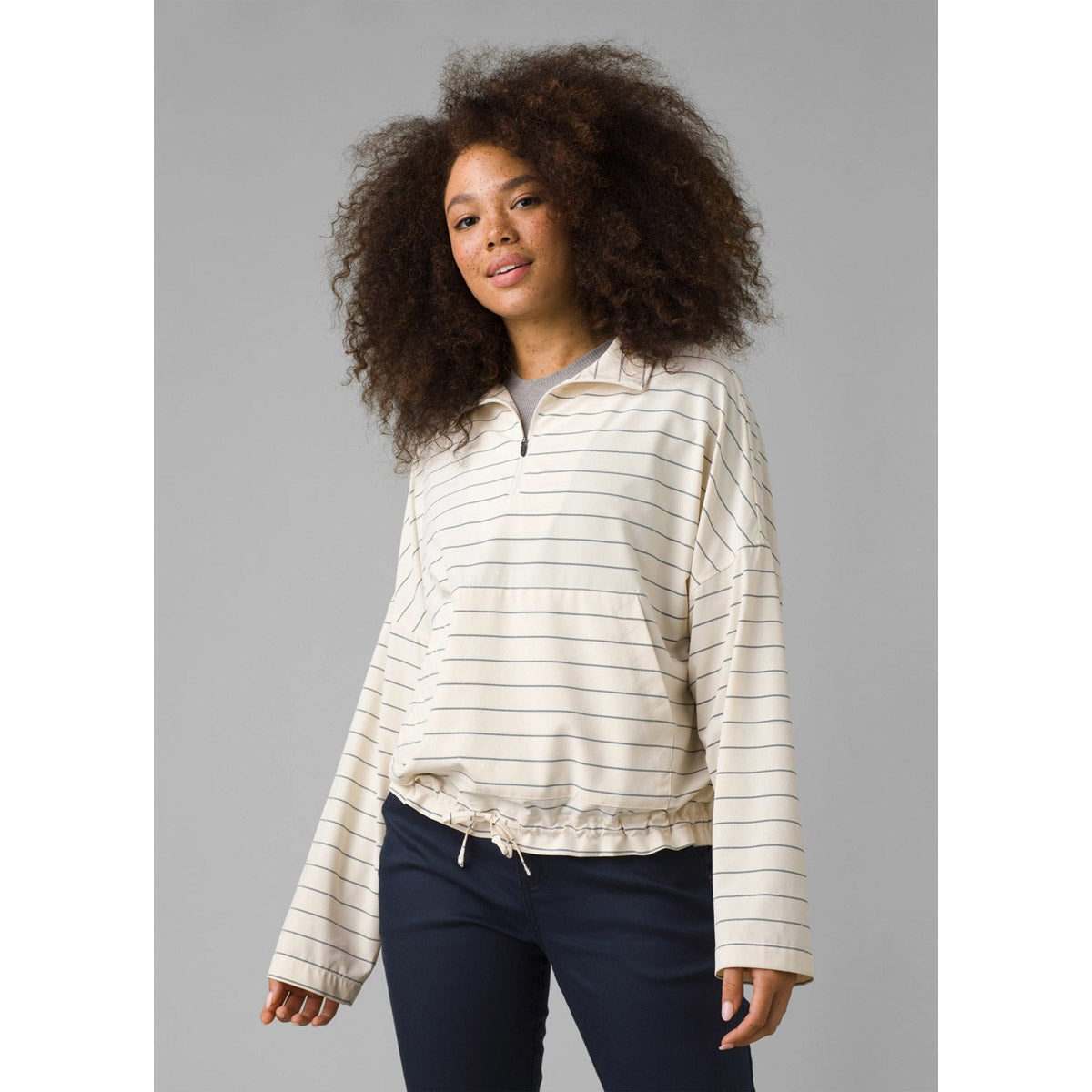 Prana Women&#39;s Railay Pullover Soft White Stripe