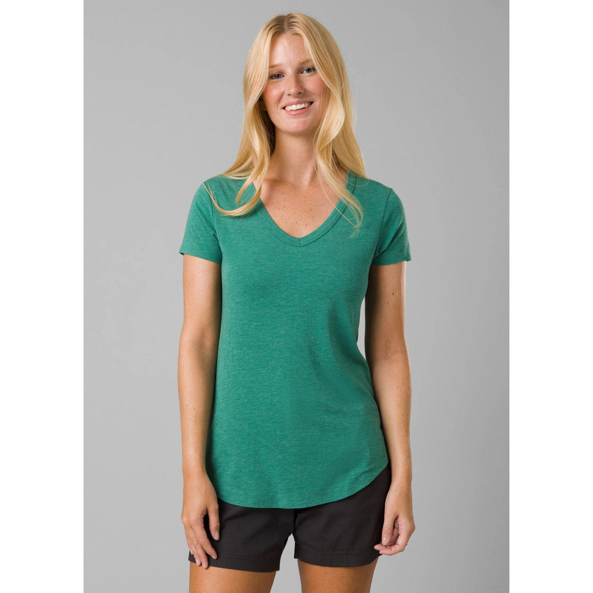 Prana Women&#39;s Foundation 365 V-Neck Top Cove Heather