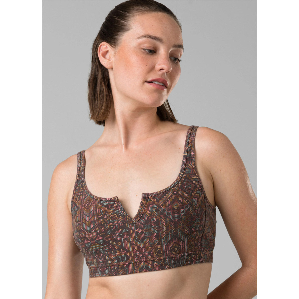 Prana Women&#39;s Bohemia Hill Bralette Dark Iron osaic / M