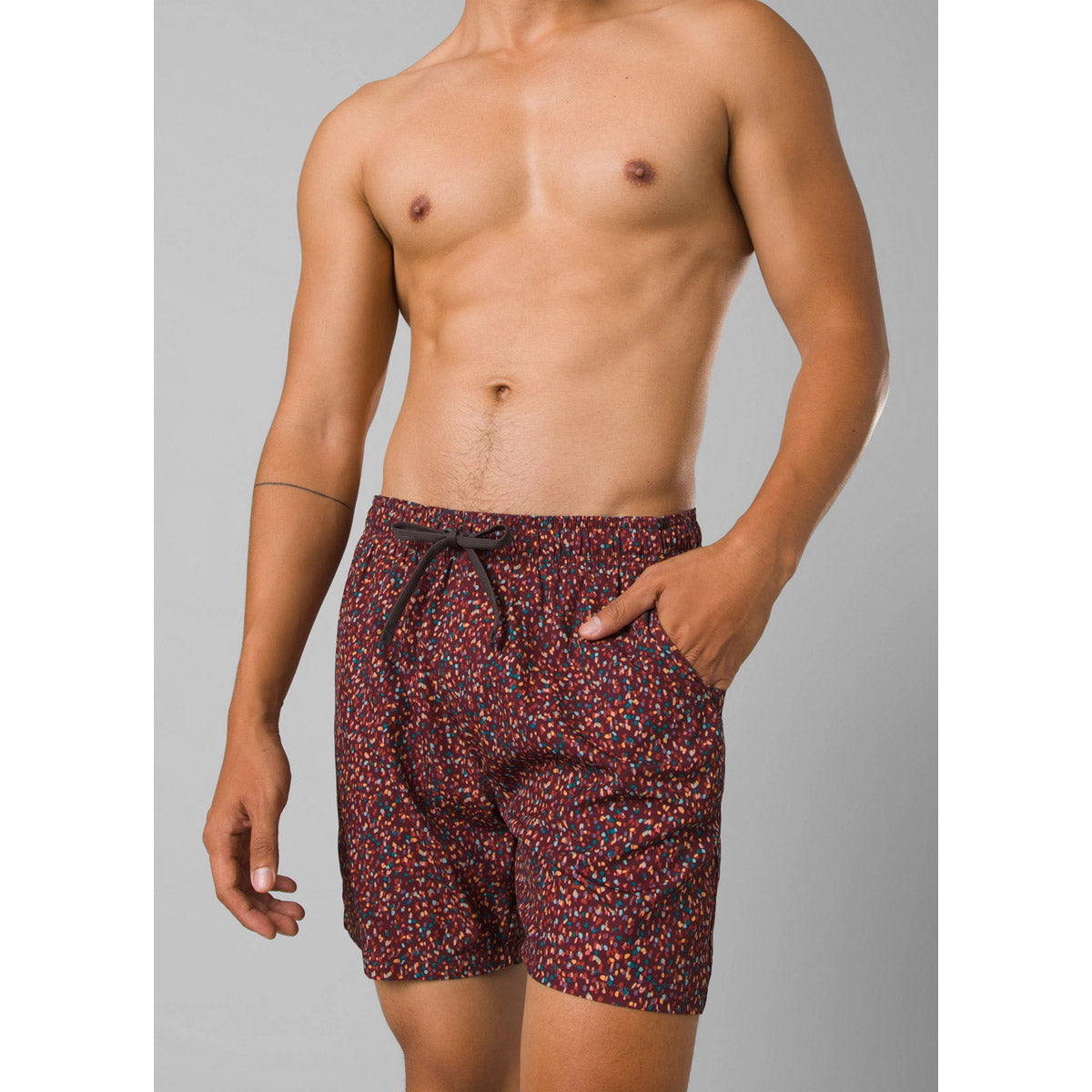 Prana Men&#39;s Plunge Short 6&quot; Cacao Alotta Dots