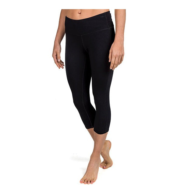 Free Fly Apparel Women&#39;s Bamboo Cropped Tights Black