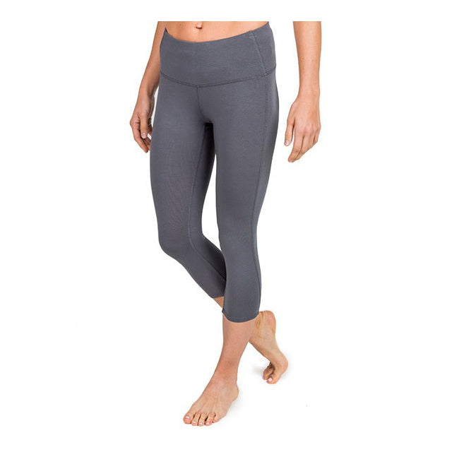 Free Fly Apparel Women's Bamboo Cropped Tights Charcoal