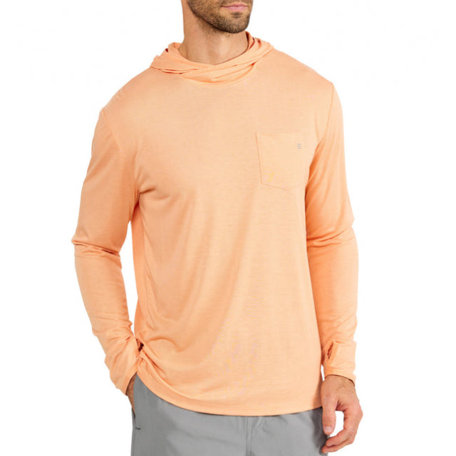 Free Fly Apparel Men&#39;s Bamboo Lightweight Hoodie Tropic Orange