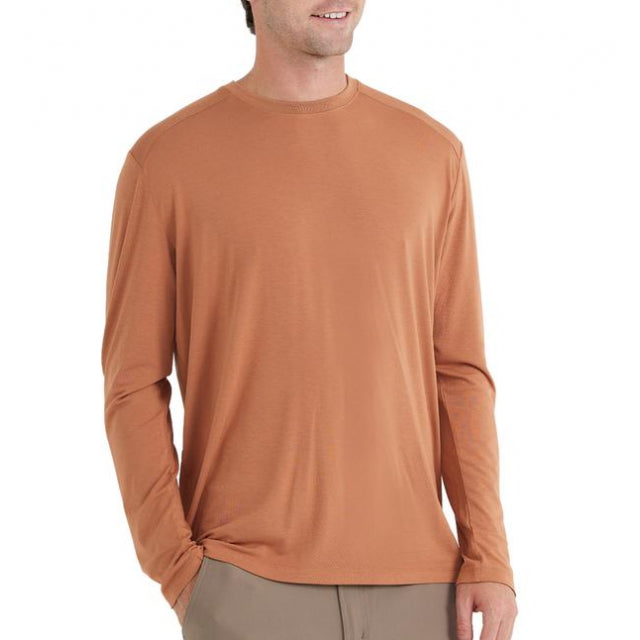 Free Fly Apparel Men&#39;s Bamboo Midweight Long Sleeve Desert Sun