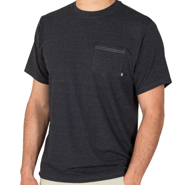 Free Fly Apparel Men&#39;s Bamboo Flex Pocket Tee Heather Black