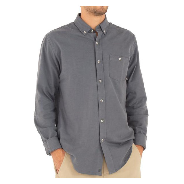 Free Fly Apparel Men&#39;s Bamboo Flannel Button Up Blue Dusk