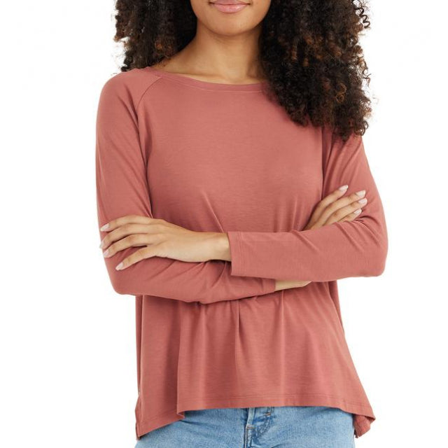 Free Fly Apparel Women&#39;s Bamboo Everyday Flex Long Sleeve Rosewood