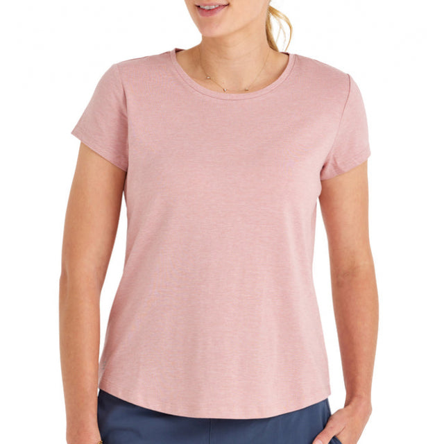 Free Fly Apparel Women's Bamboo Current Tee Harbor Pink