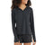 Free Fly Apparel Women's Bamboo Flex Quarter Zip Heather Black