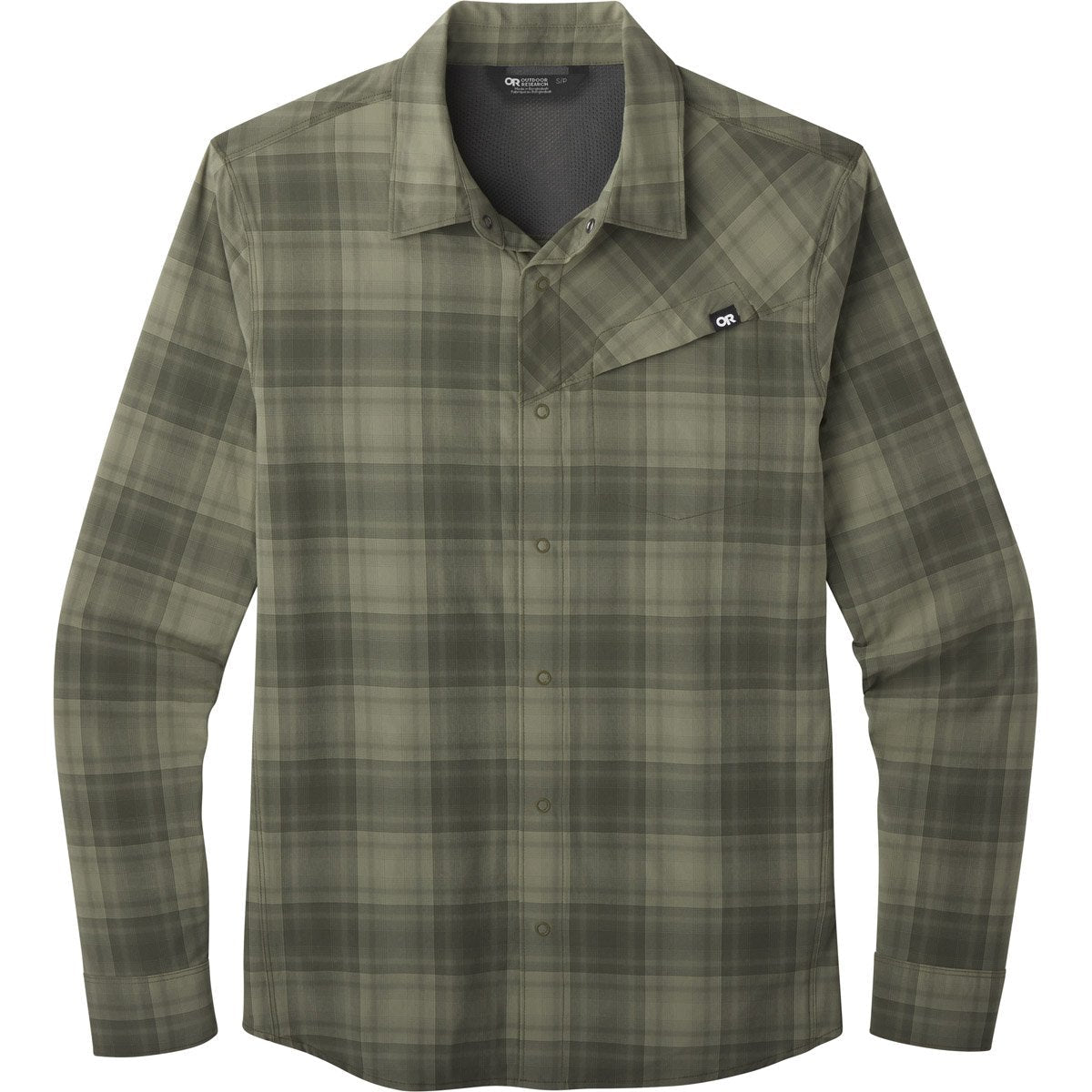 Outdoor Research Men&#39;s Astroman L/S Sun Shirt Fatigue Plaid