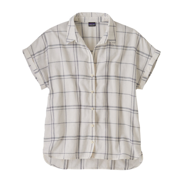 Patagonia Women&#39;s LW A/C Shirt Harvest Windowpane: White Wash