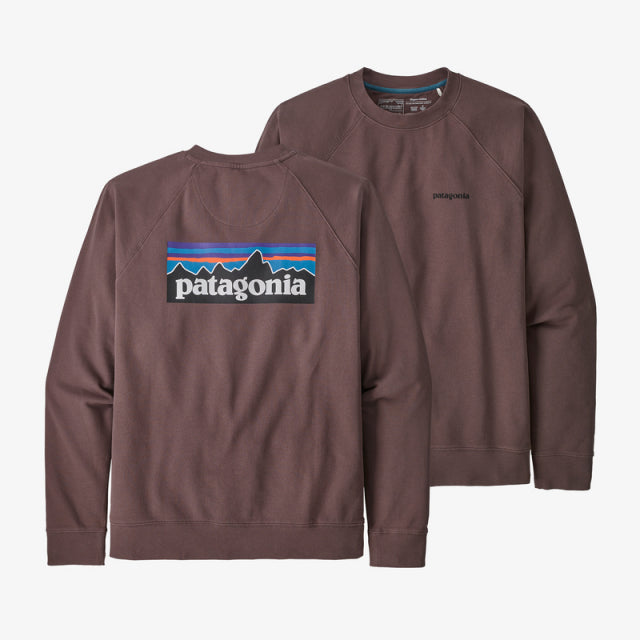 Patagonia Men&#39;s P-6 Logo Organic Crew Sweatshirt Dusky Brown