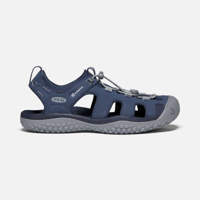 Keen Men&#39;s Solr Sandal Navy/Steel Grey