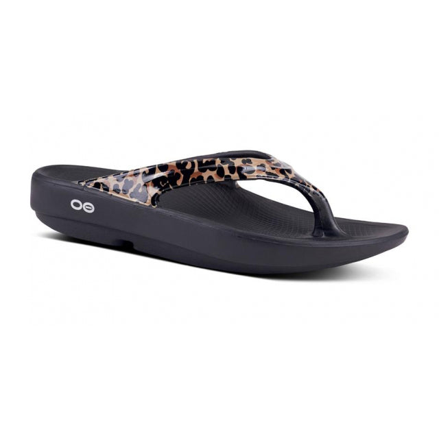 Oofos Women&#39;a Oolala Black/Leopard