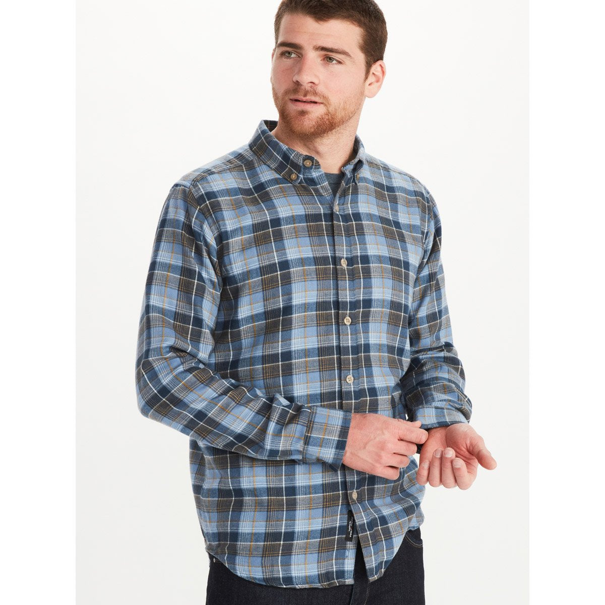 Marmot Men&#39;s Harkins Lightweight Flannel Long-Sleeve Shirt Dusk