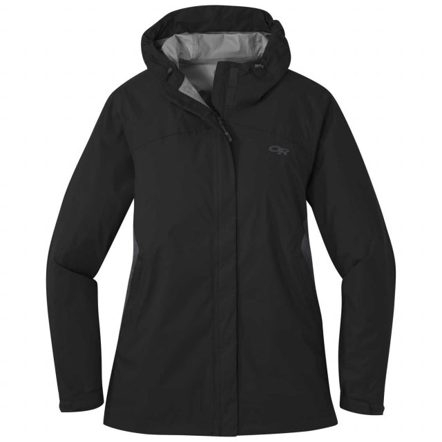 Outdoor Research Women&#39;s Apollo Stretch Rain Jacket Black/Storm