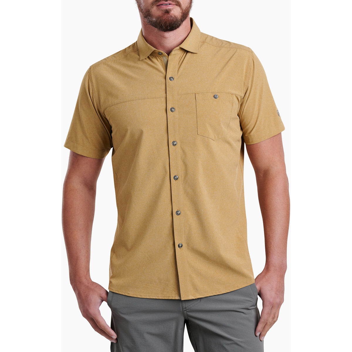 Kuhl Men&#39;s Optimizr Short Sleeve Honey Maple
