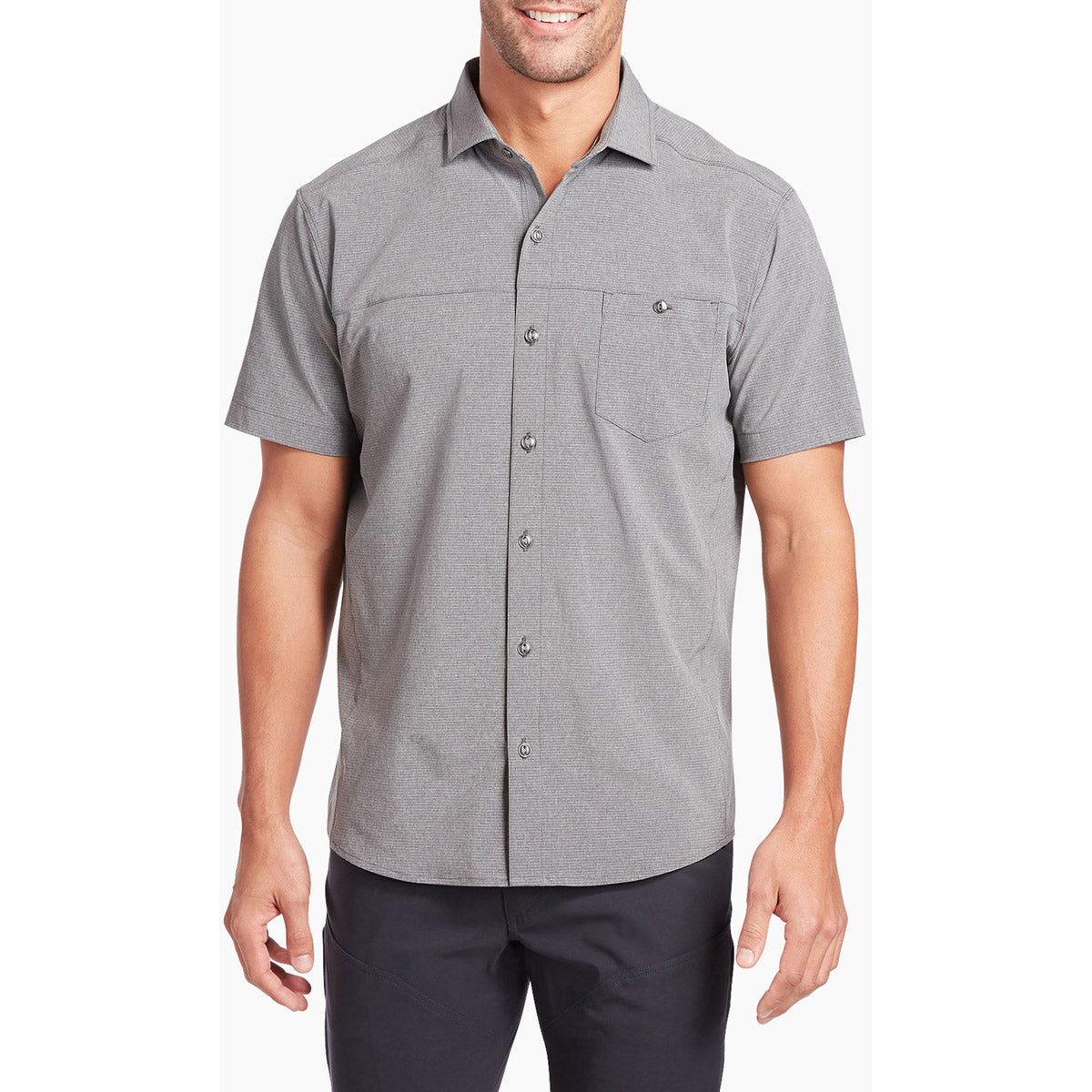 Kuhl Men&#39;s Optimizr Short Sleeve Anchor Gray