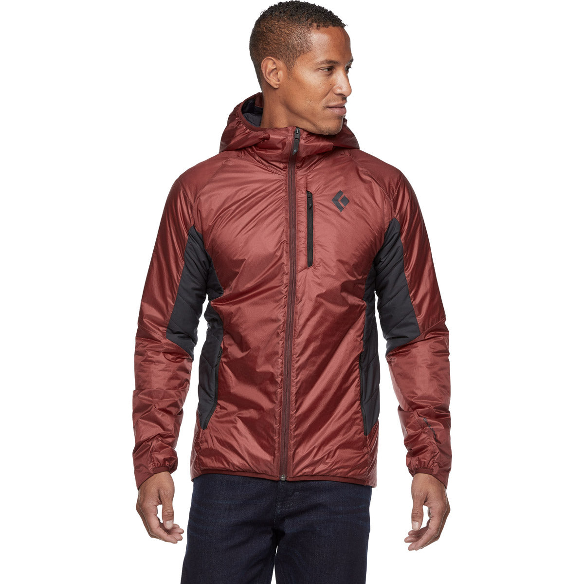 Black Diamond Men&#39;s Vision Hybrid Hoody Dark Crimson