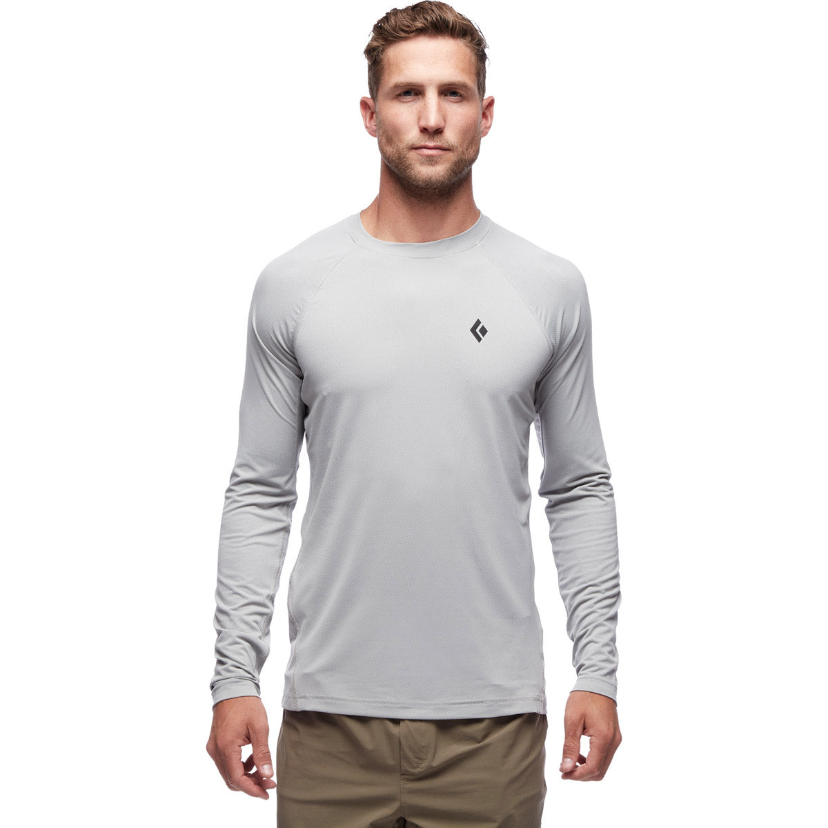 Black Diamond Men&#39;s Alpenglow Long Sleeve Crew Pewter