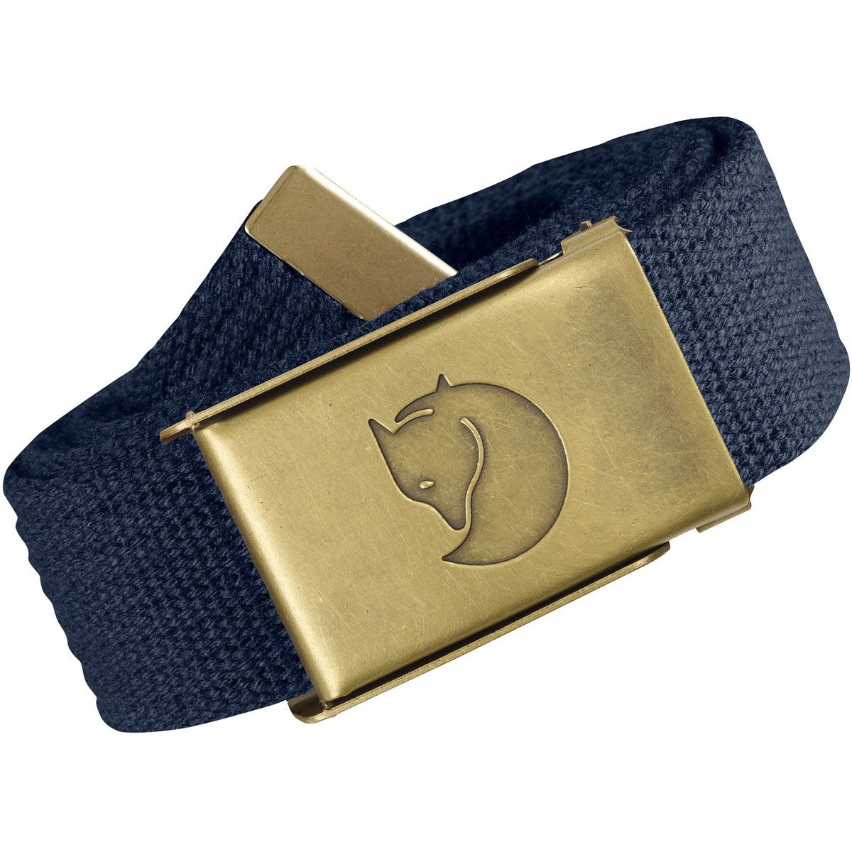 Fjallraven Canvas Brass Belt - 4 cm Dark Navy