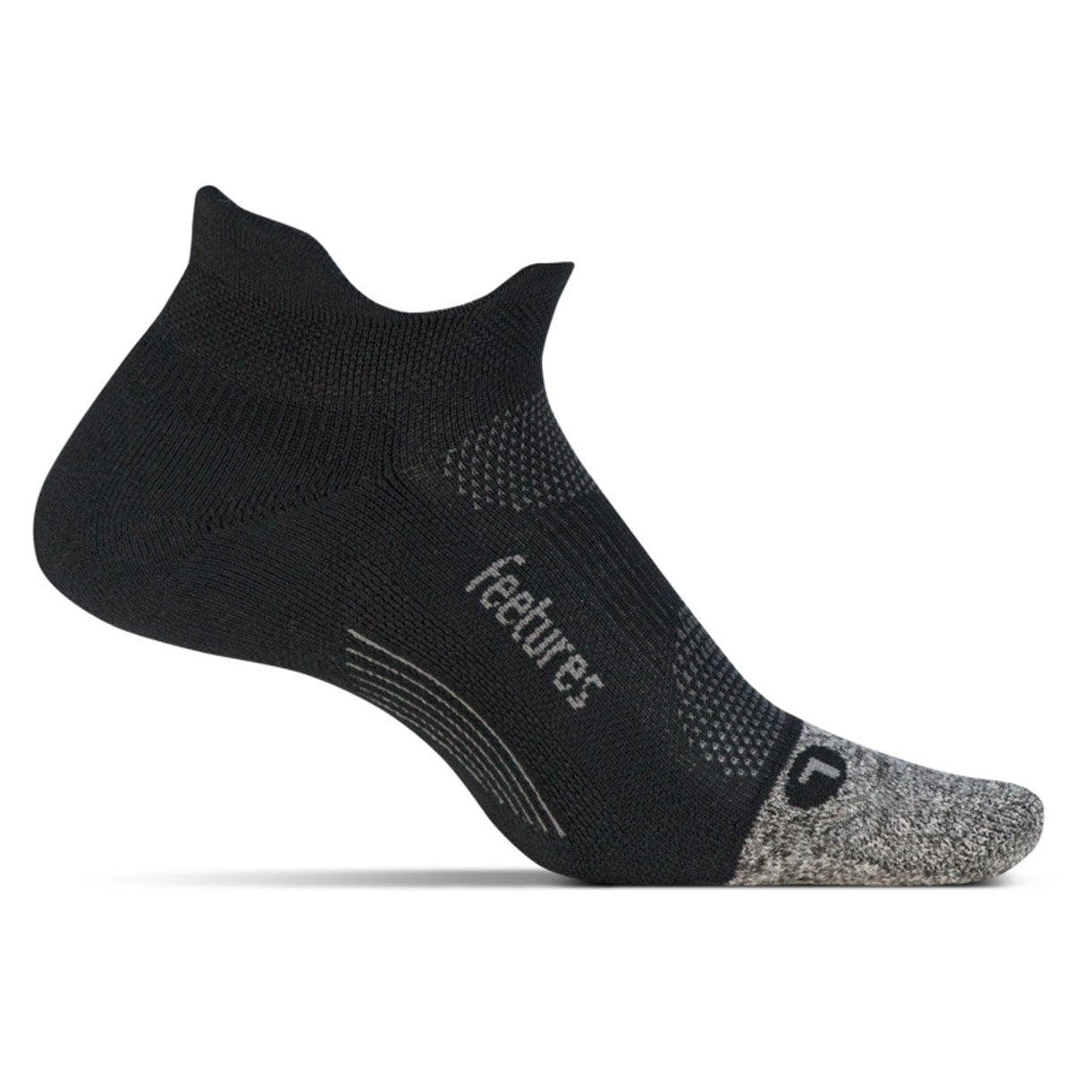 Feetures! Elite Light Cushion No Show Tab Socks Black